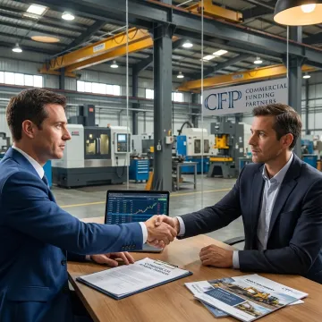 Business leaders reviewing equipment financing documents