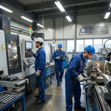 Industrial plant machinery in operation