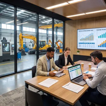 Business leaders reviewing an equipment sale leaseback transaction