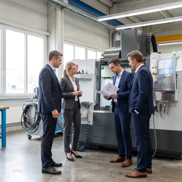 Business leaders reviewing equipment financing plans