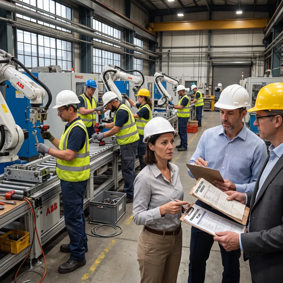 Industrial equipment installation funded by commercial financing
