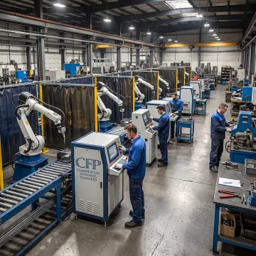 Financed industrial equipment in operation
