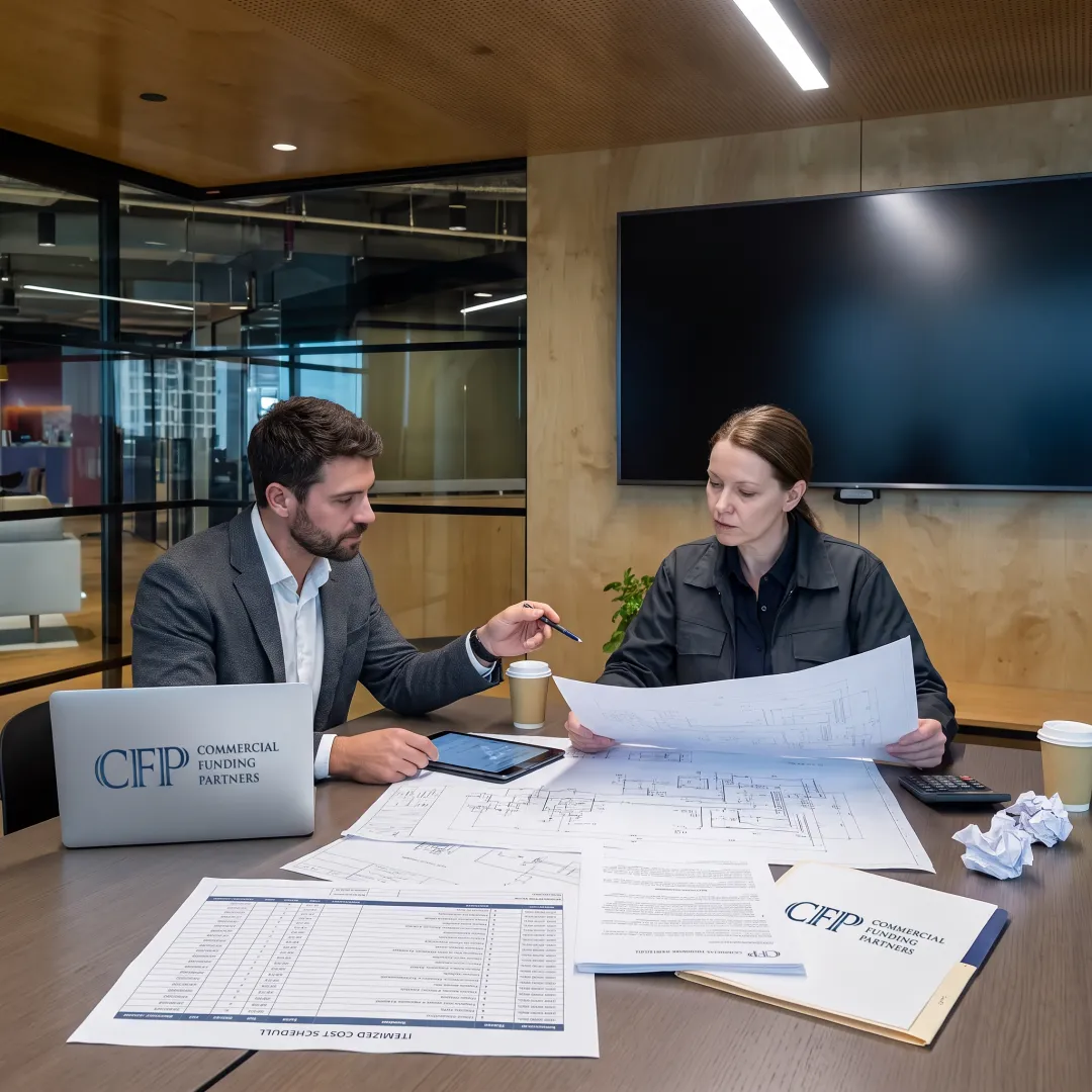 Finance professional reviewing a machinery project