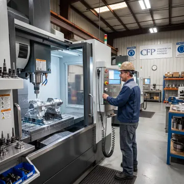 CNC machine tool operating in a modern manufacturing facility