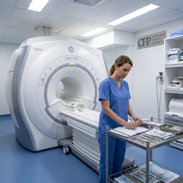 MRI scanner in a modern diagnostic imaging suite