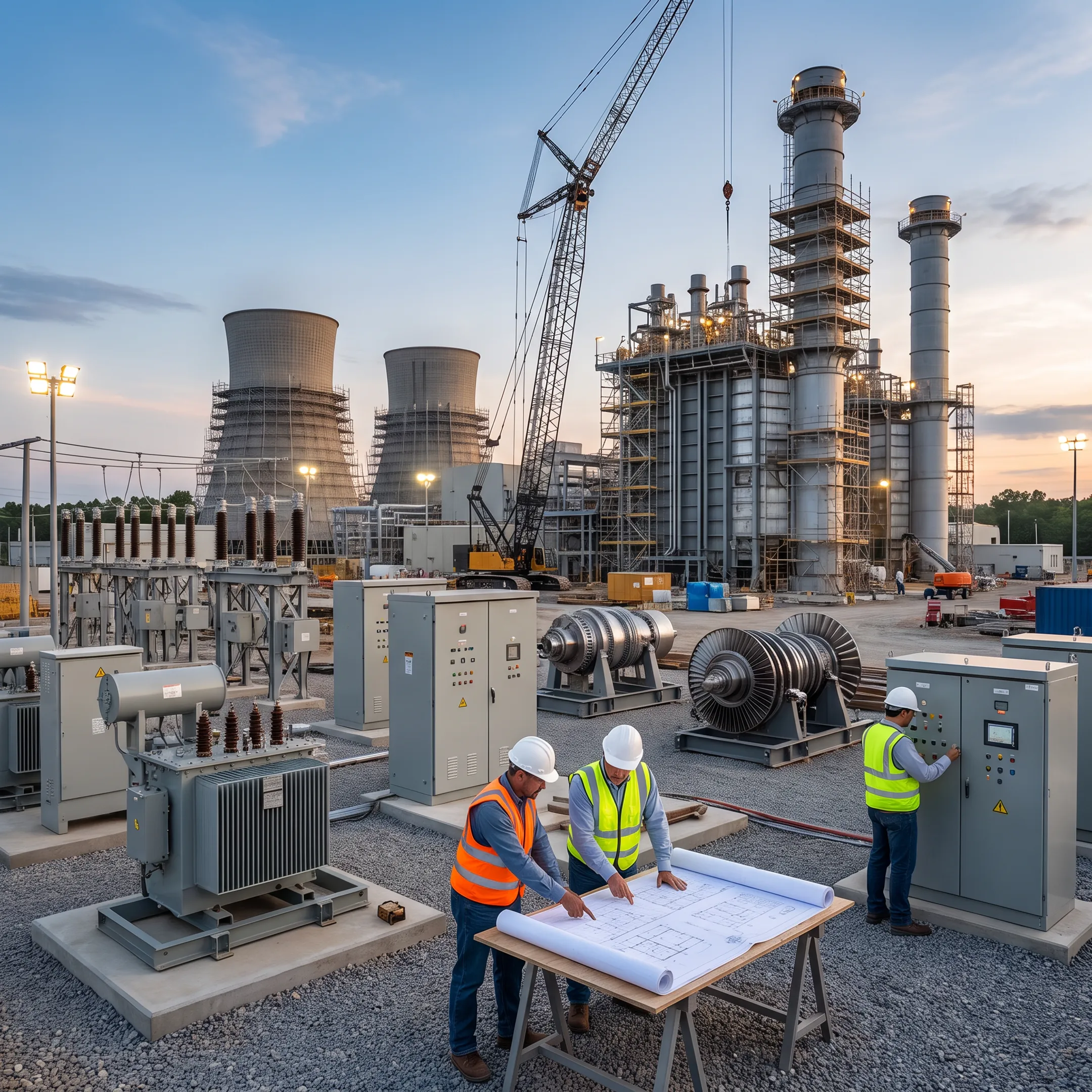Power generation equipment project receiving milestone-based financing