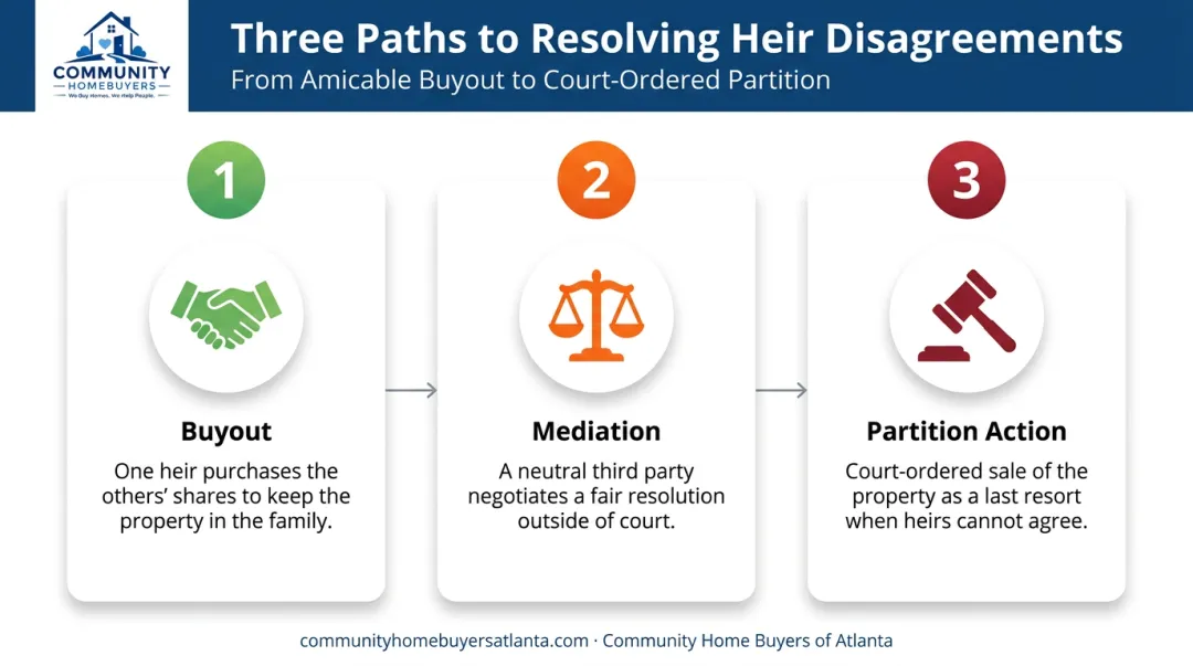 Three options for resolving heir disagreements over inherited property sale
