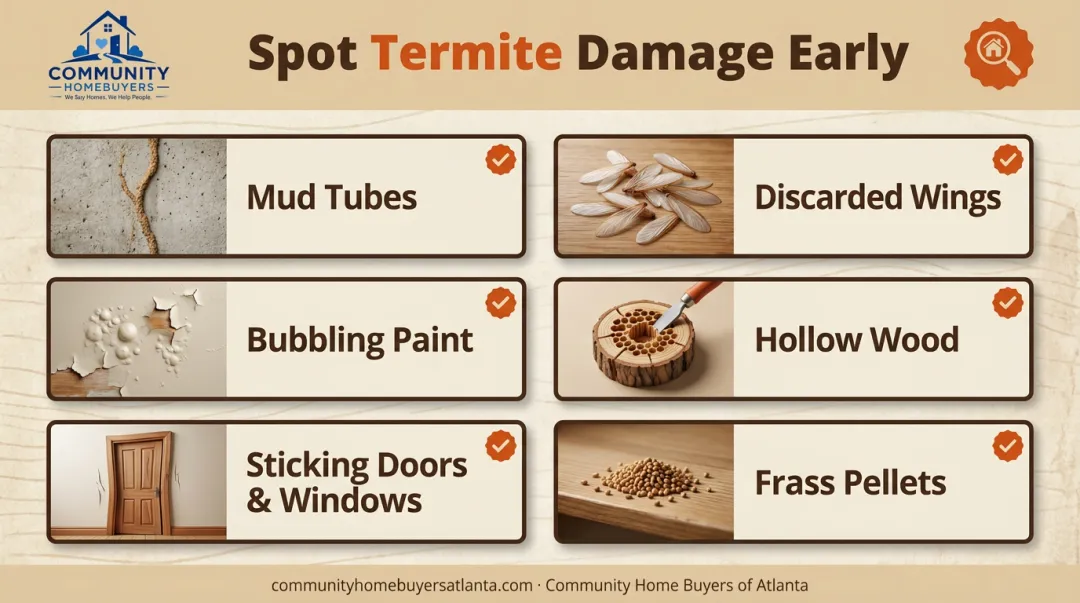 6 warning signs of termite damage in Georgia homes