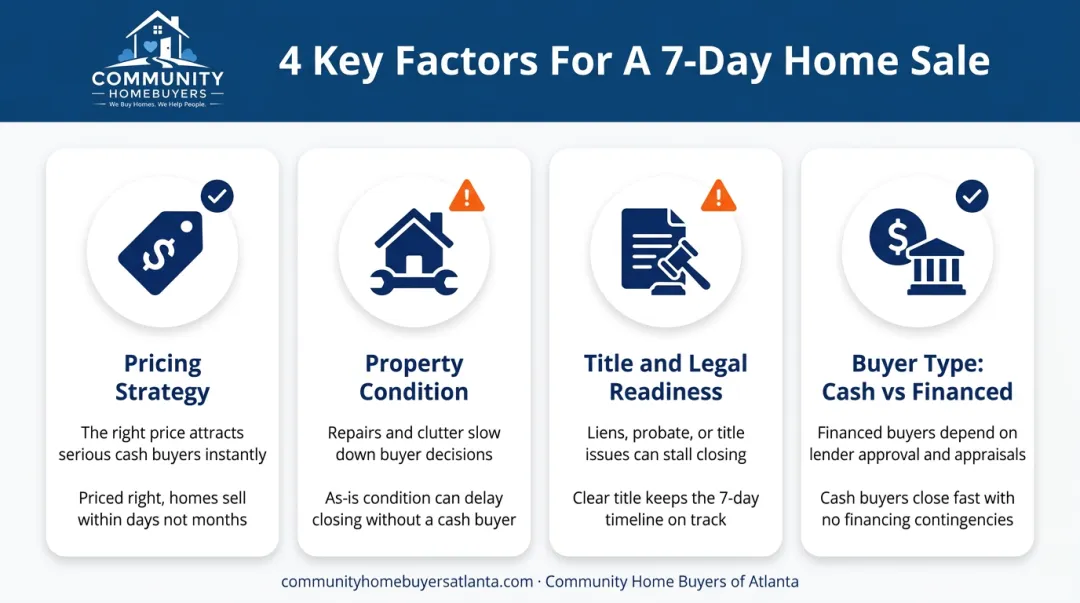 Four key factors that determine a fast 7-day home sale
