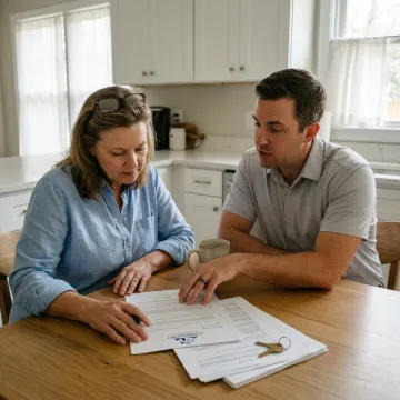 Atlanta homeowner reviewing a cash offer