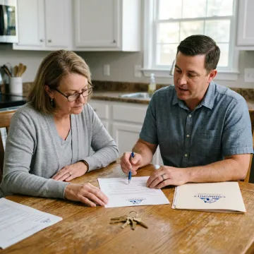 Atlanta homeowner reviewing a cash offer