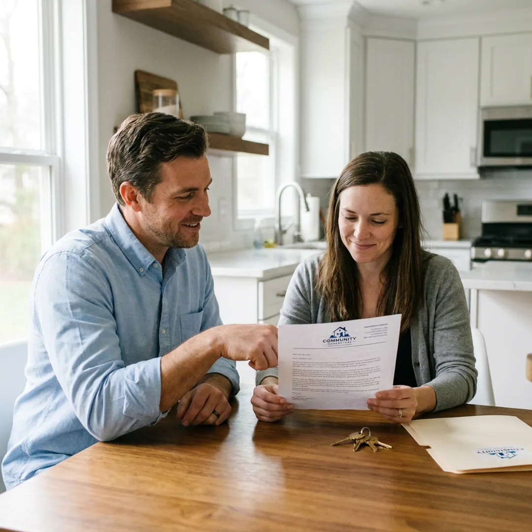 Homeowner receiving a direct cash home offer