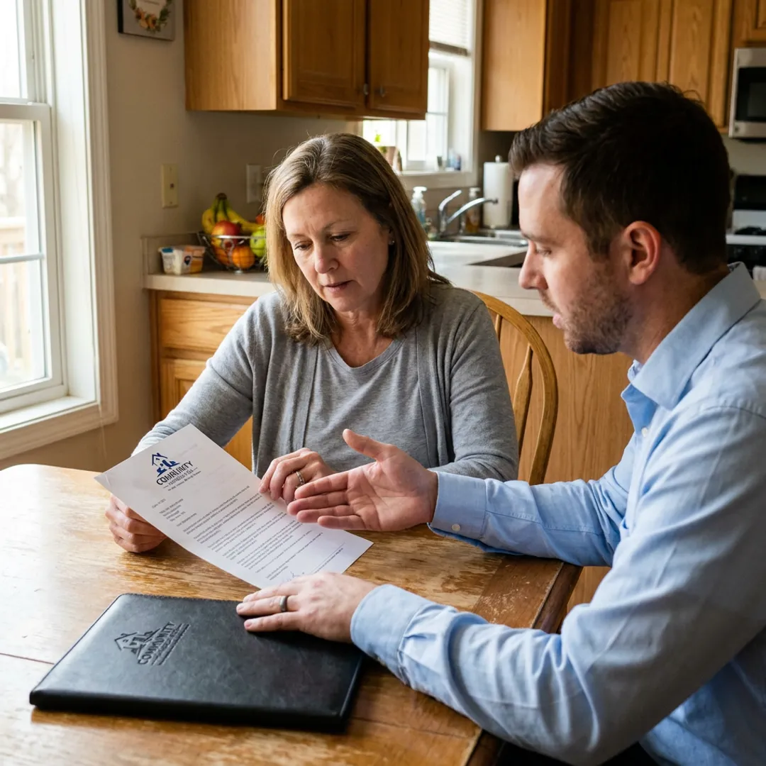 Atlanta homeowner reviewing a cash offer