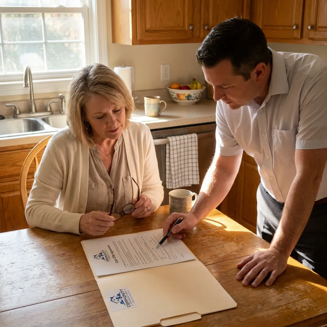 Atlanta homeowner reviewing a cash offer
