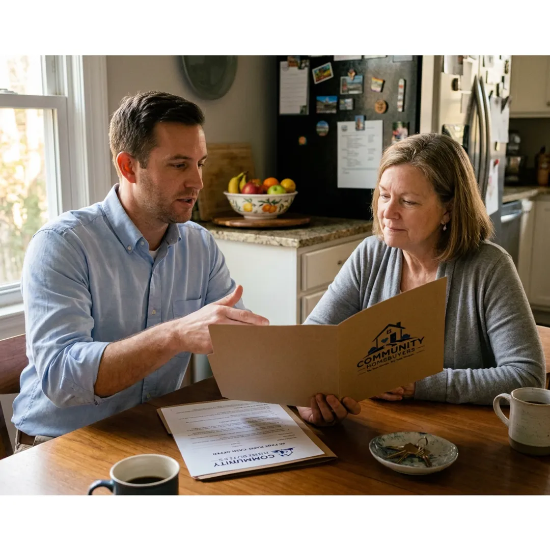Homeowner receiving a direct cash offer