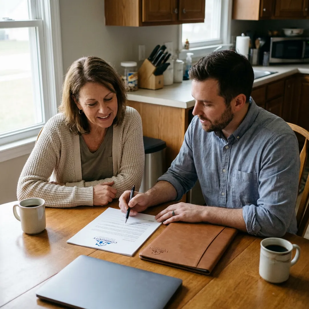 Homeowner receiving a cash offer for a house