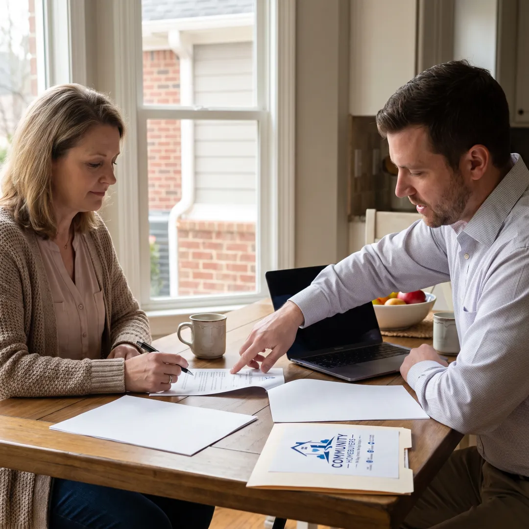 Alpharetta homeowner reviewing a cash offer