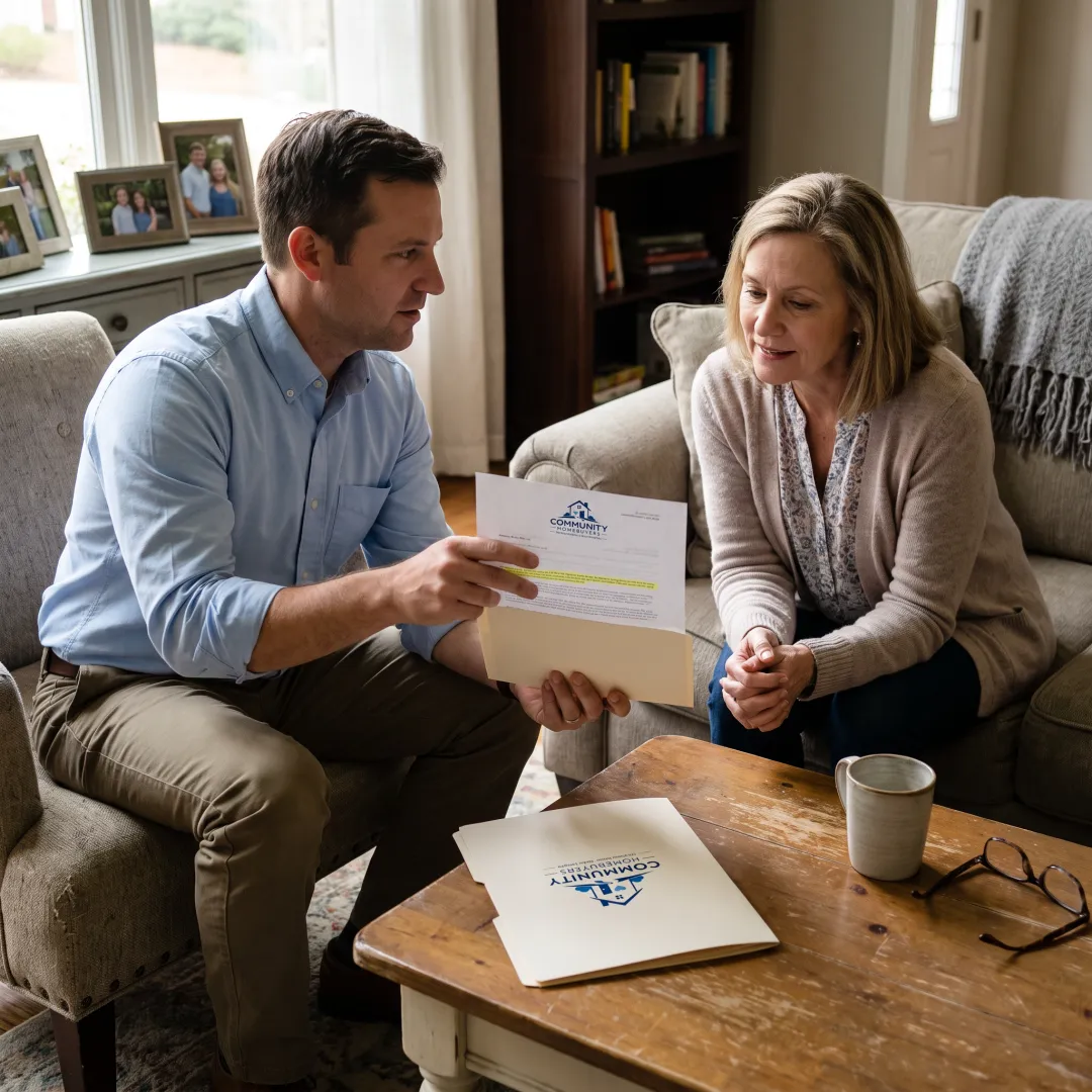 Home seller receiving a direct cash offer