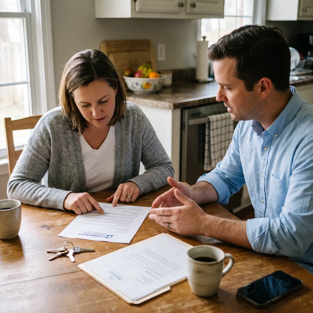Atlanta homeowner reviewing a cash home offer
