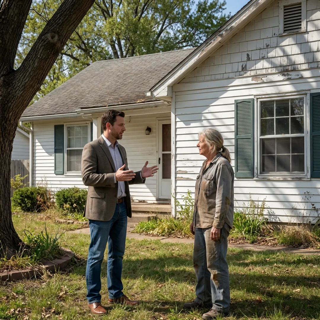 Home buyer discussing an as-is sale