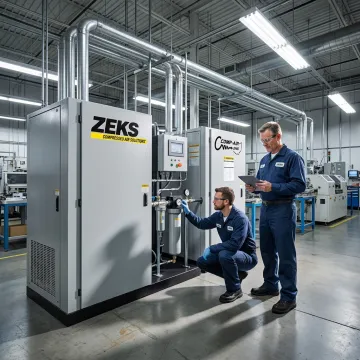 Compressed air system in electronics manufacturing facility