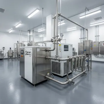 Pharmaceutical air compressor system in a clean utility room