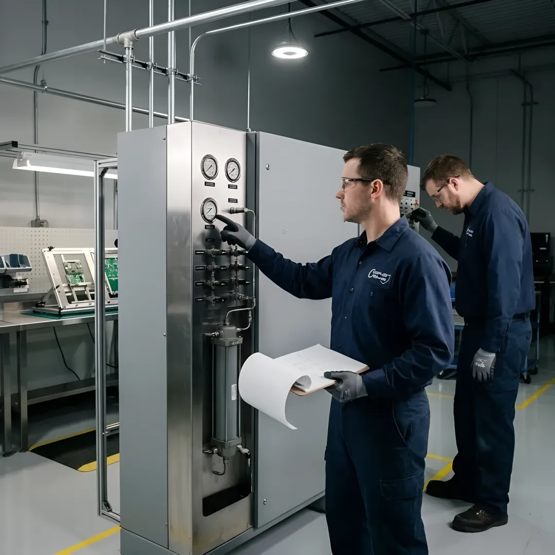 Nitrogen generator in electronics manufacturing facility