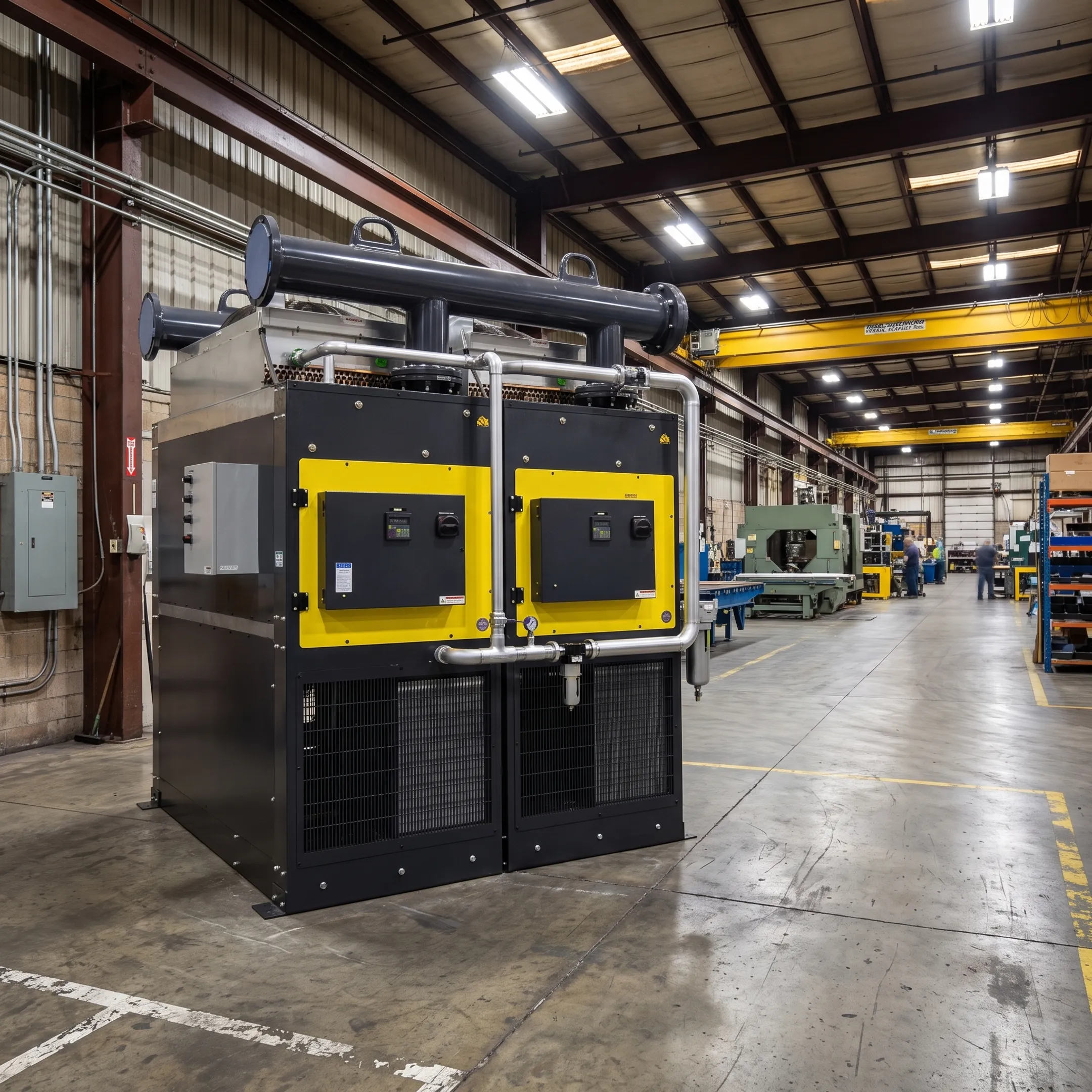 Industrial nitrogen generator equipment in a production facility