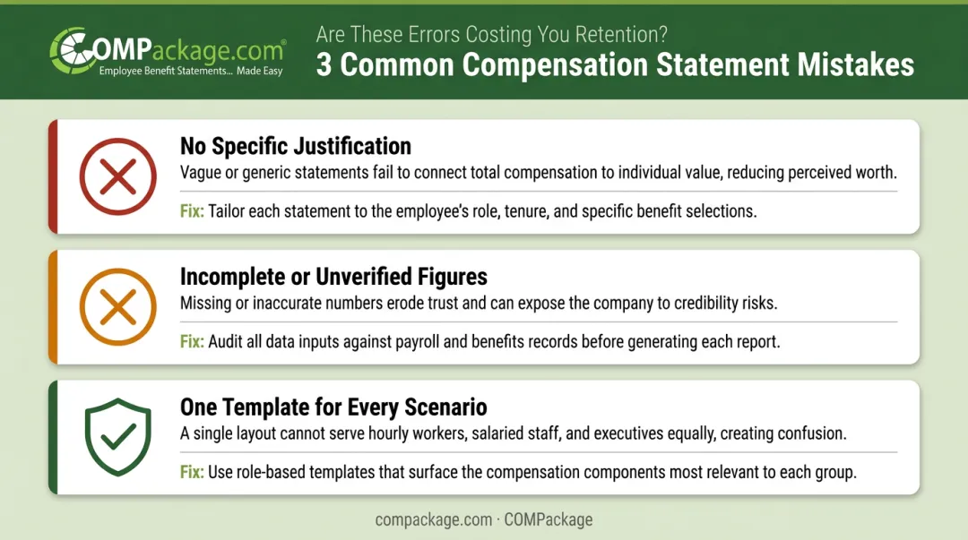Three most common compensation adjustment statement mistakes and how to avoid them