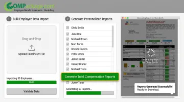 COMPackage self-service dashboard generating personalized total compensation reports