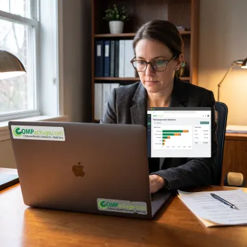 HR professional reviewing a total compensation statement