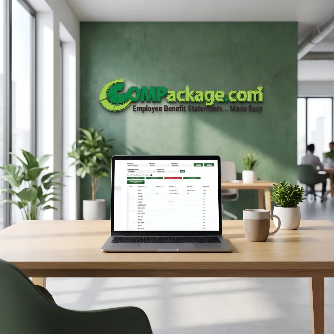 Online compensation statement dashboard