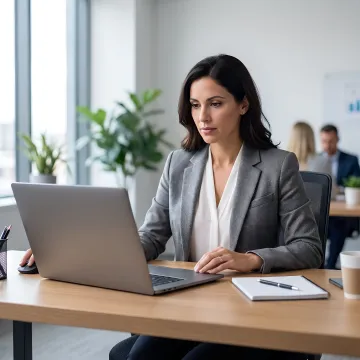 HR professional creating total compensation reports