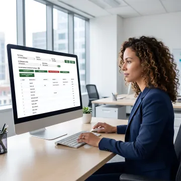 Consultant reviewing total compensation reports