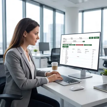 HR leader reviewing executive compensation report dashboard