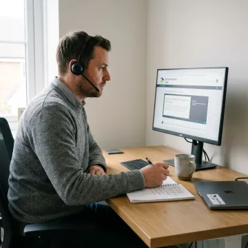 IT professional practicing customer communication skills