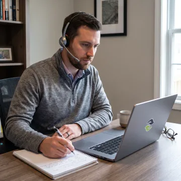 IT professional participating in virtual emotional intelligence training