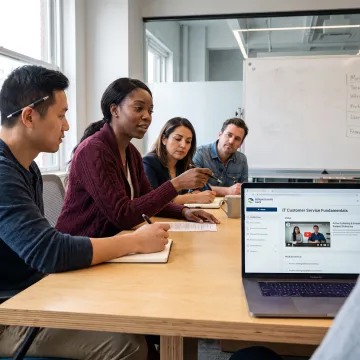 IT team practicing customer service skills