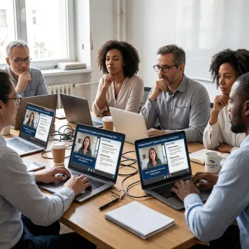 IT customer service team in empathy training course