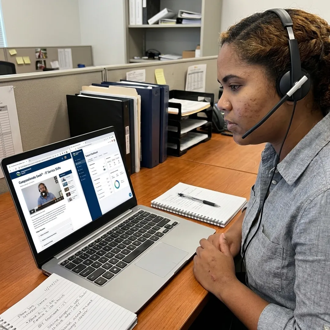 IT service delivery manager taking online training
