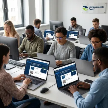 IT professionals completing online education