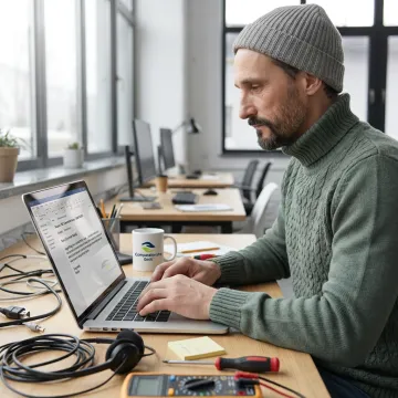 IT support professional writing a customer service email