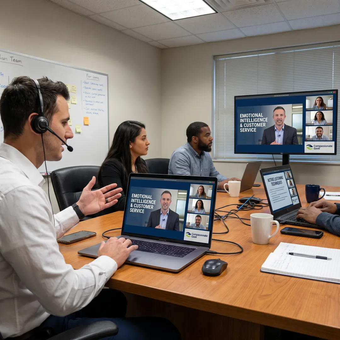 IT team learning communication skills online