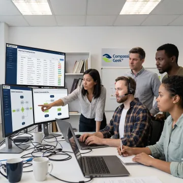 IT team practicing customer support communication