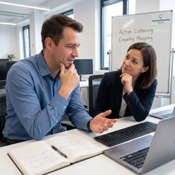 IT professionals collaborating during emotional intelligence training