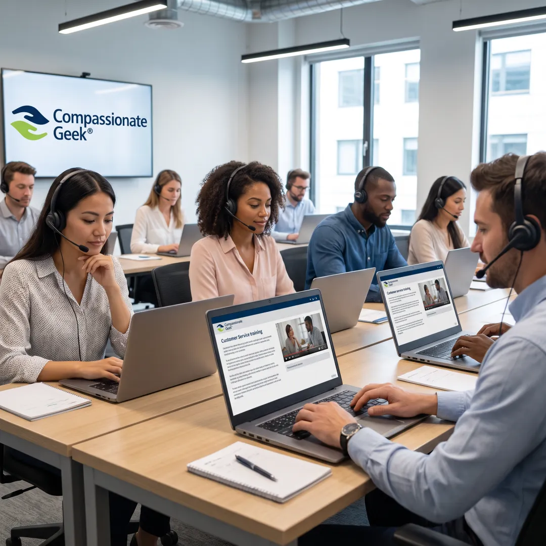 IT team practicing customer support communication