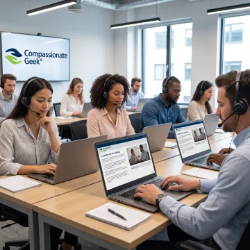 IT team practicing customer support communication