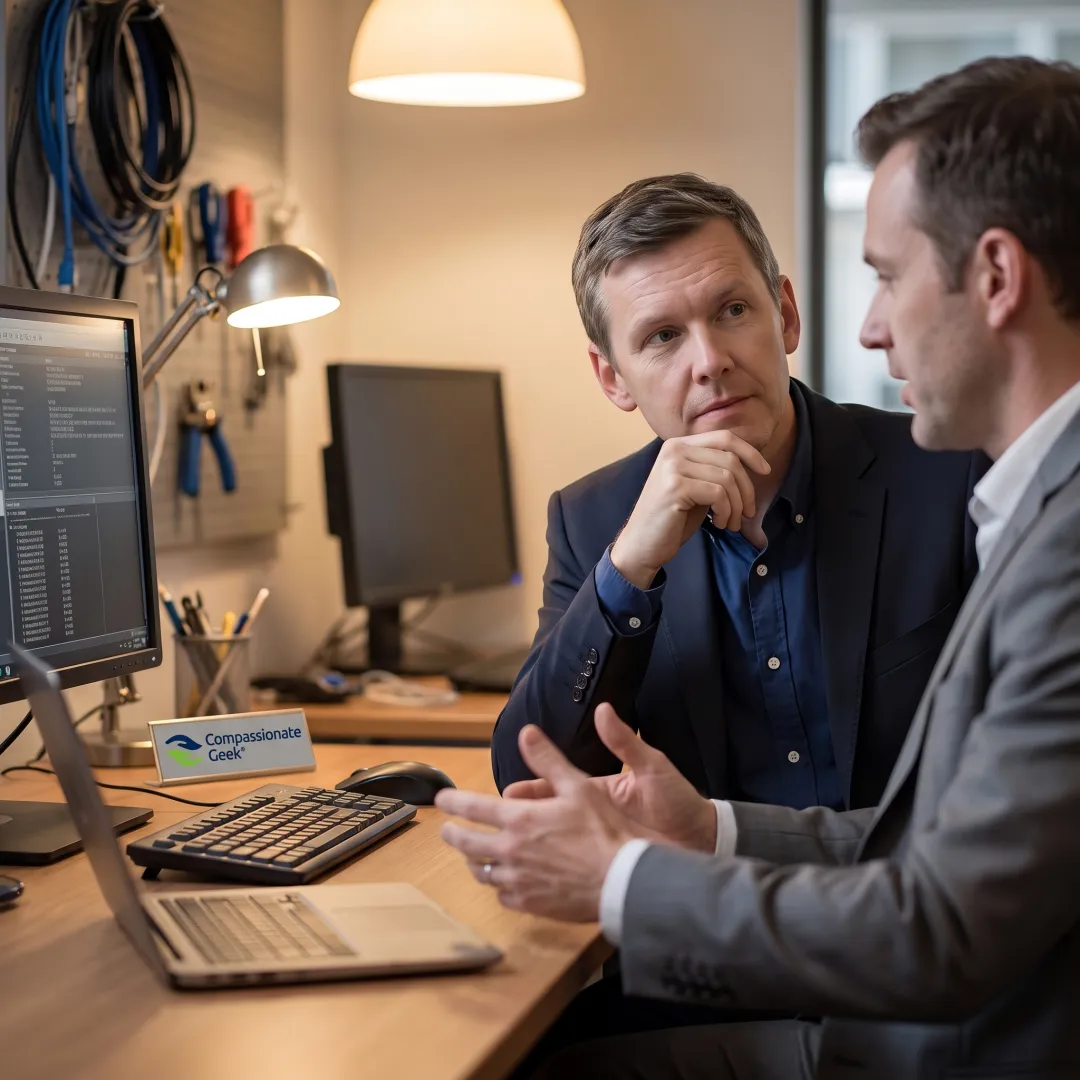 IT professional practicing active listening with a client