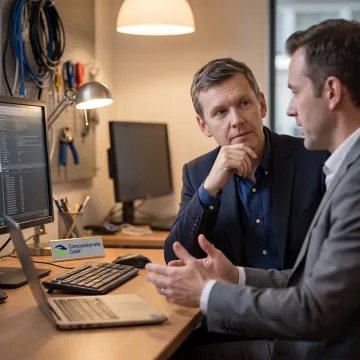 IT professional practicing active listening with a client