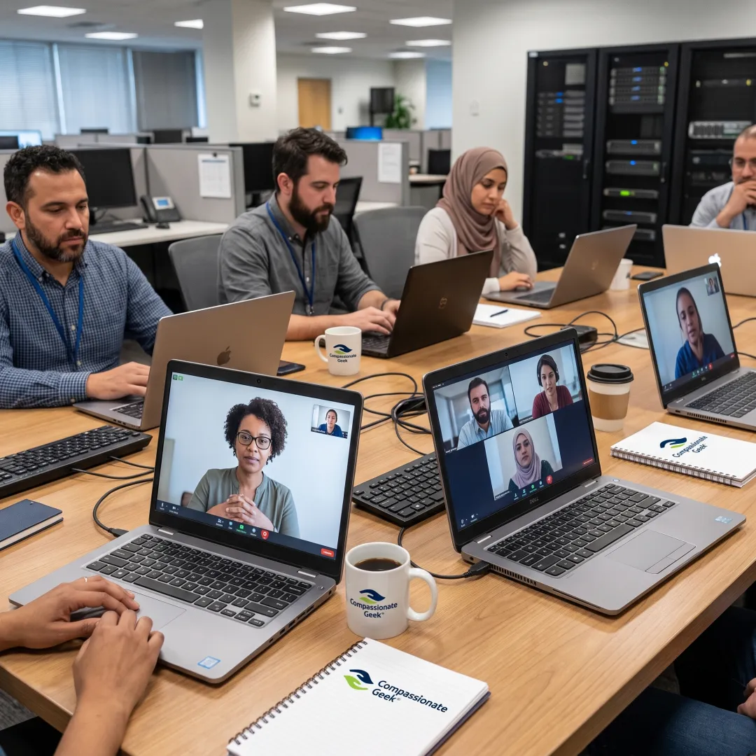 Support team practicing empathetic customer communication